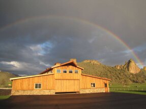 Rainbow over Barn